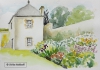 ♦ Pitmedden Garden in Schottland (Skizze), 14 x 20 cm